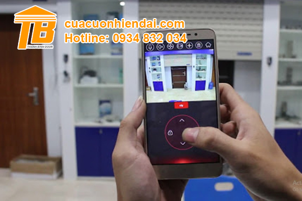 Cách đóng mở cửa cuốn bằng điện thoại di động